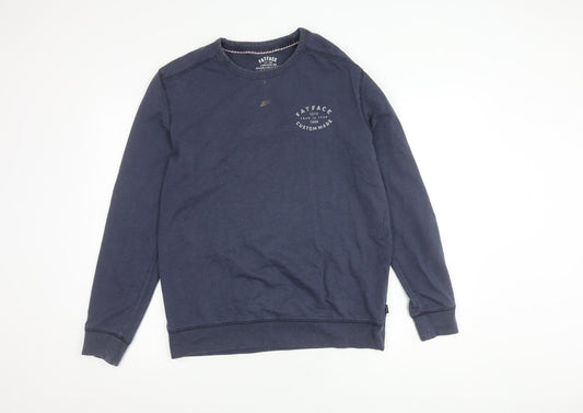 Mens UK Size M FatFace Blue Pullover Sweatshirt