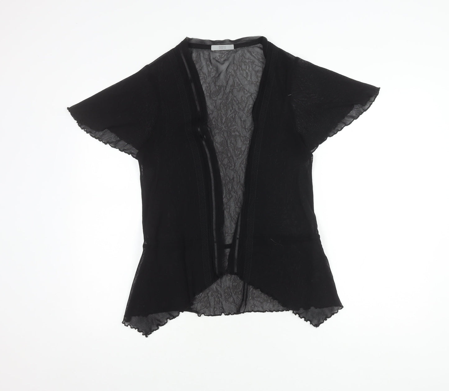 Womens UK Size 14 Marks and Spencer Black Wrap Blouse