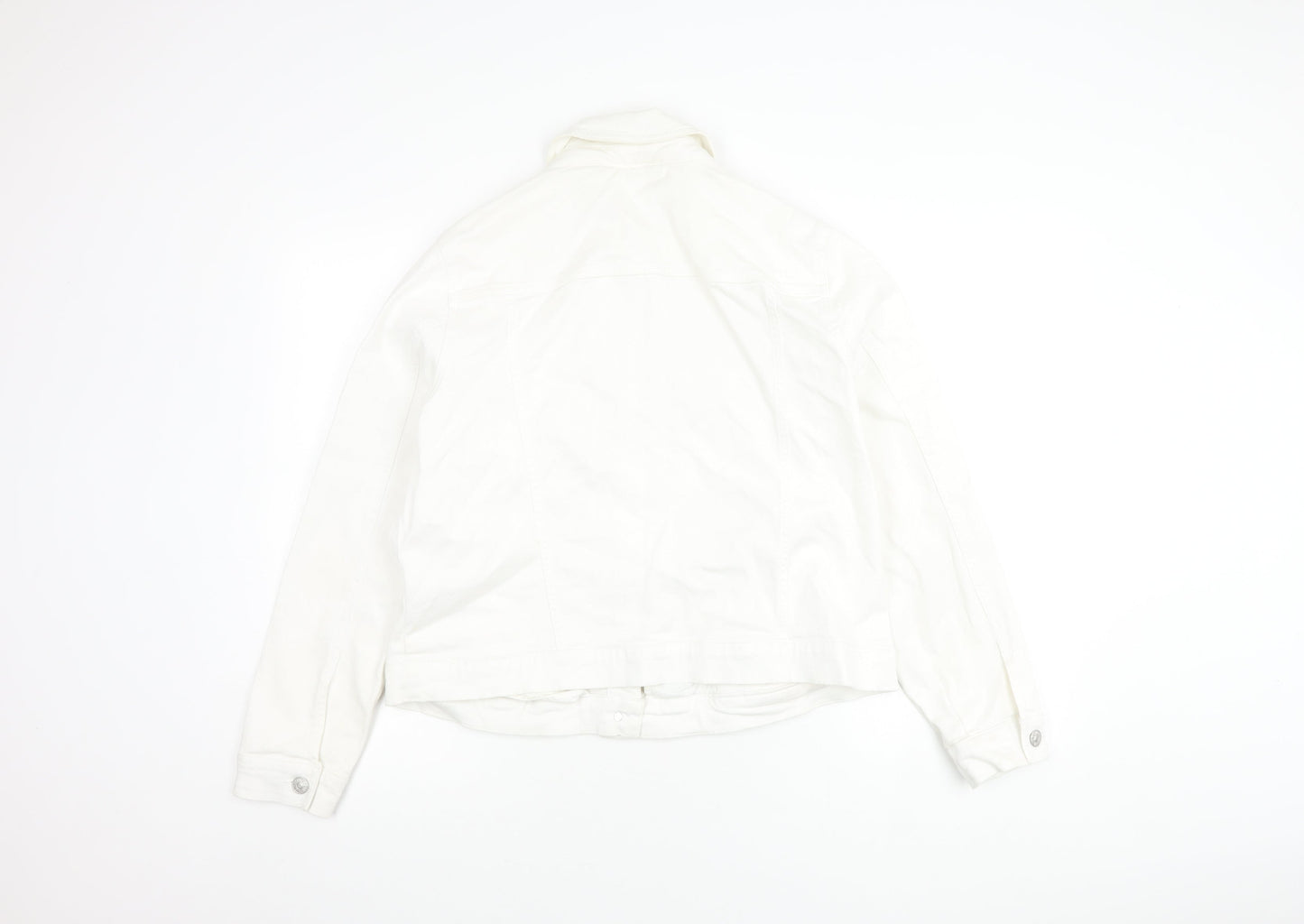 Very Women's White Button-Up Jacket Size 18