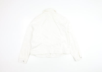 Very Women's White Button-Up Jacket Size 18