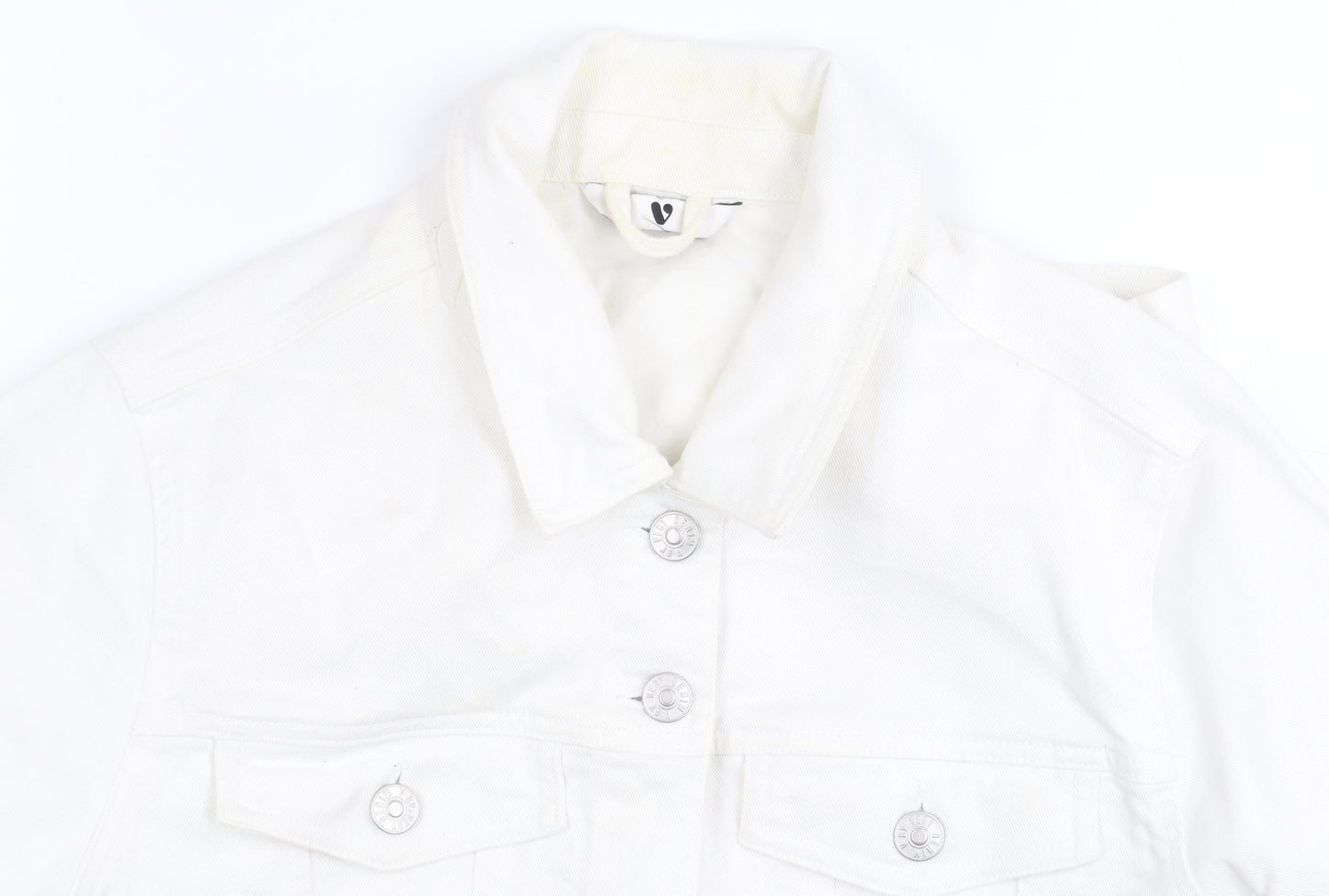 Very Women's White Button-Up Jacket Size 18