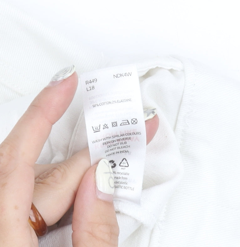 Very Women's White Button-Up Jacket Size 18