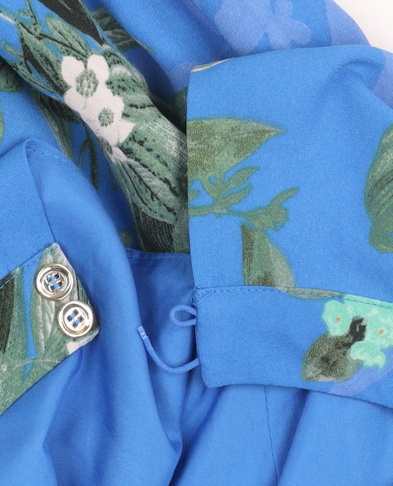 Oasis Women's Blue Floral Dress, Size 14, Sleeveless