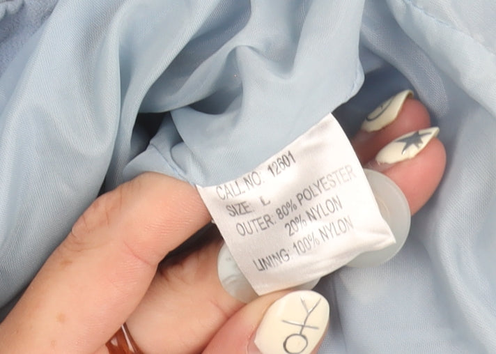 Dales Collection Women's Blue Jacket L Button Detail