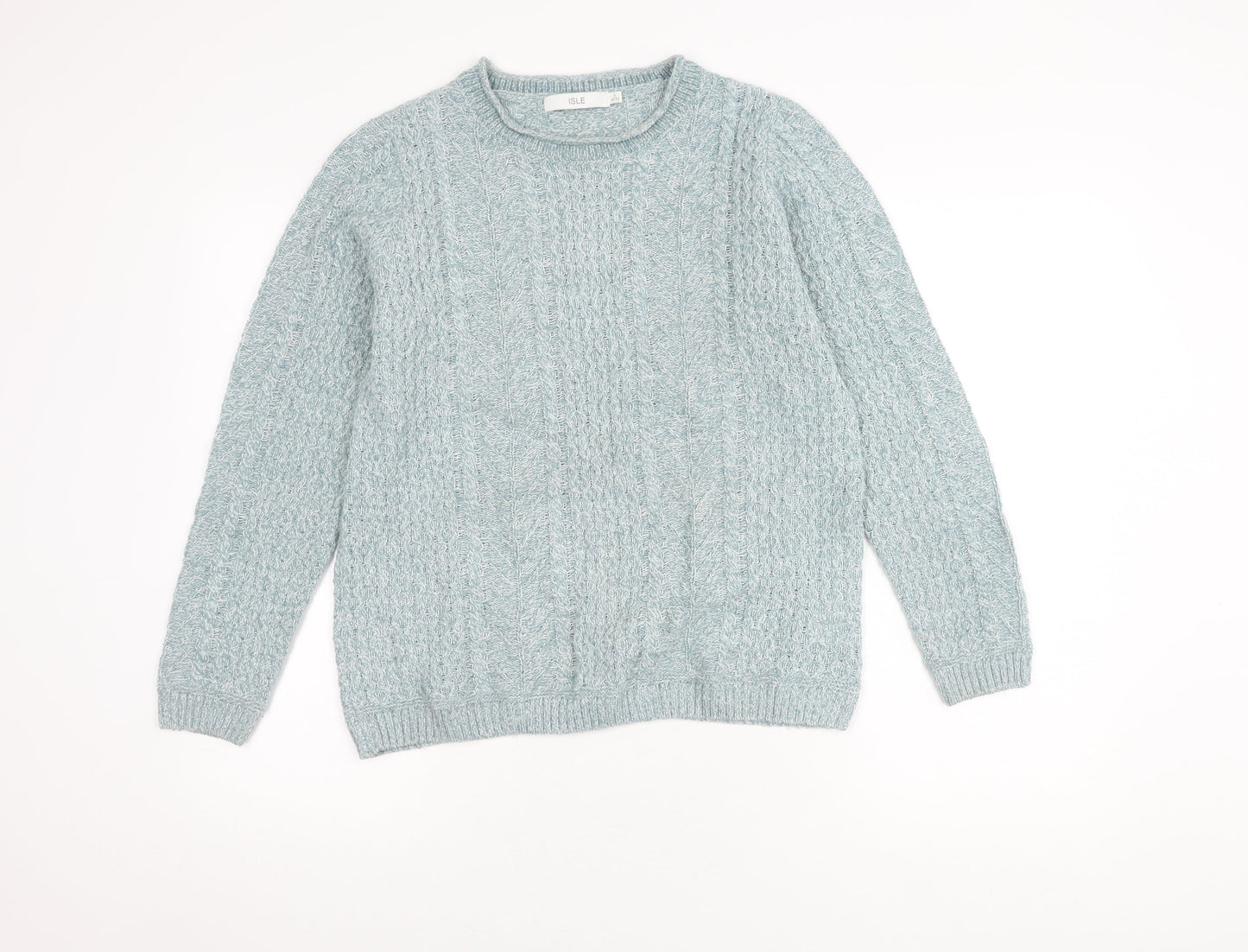 Womens UK Size S Isle Blue Pullover Jumper