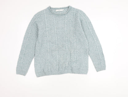 Womens UK Size S Isle Blue Pullover Jumper