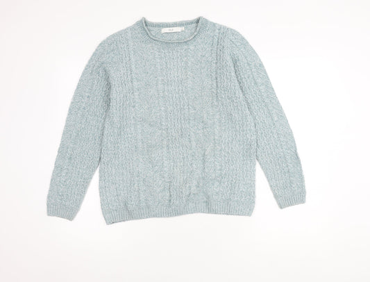 Womens UK Size S Isle Blue Pullover Jumper