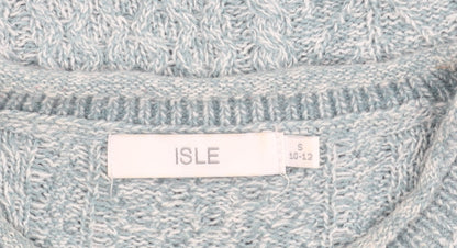 Womens UK Size S Isle Blue Pullover Jumper