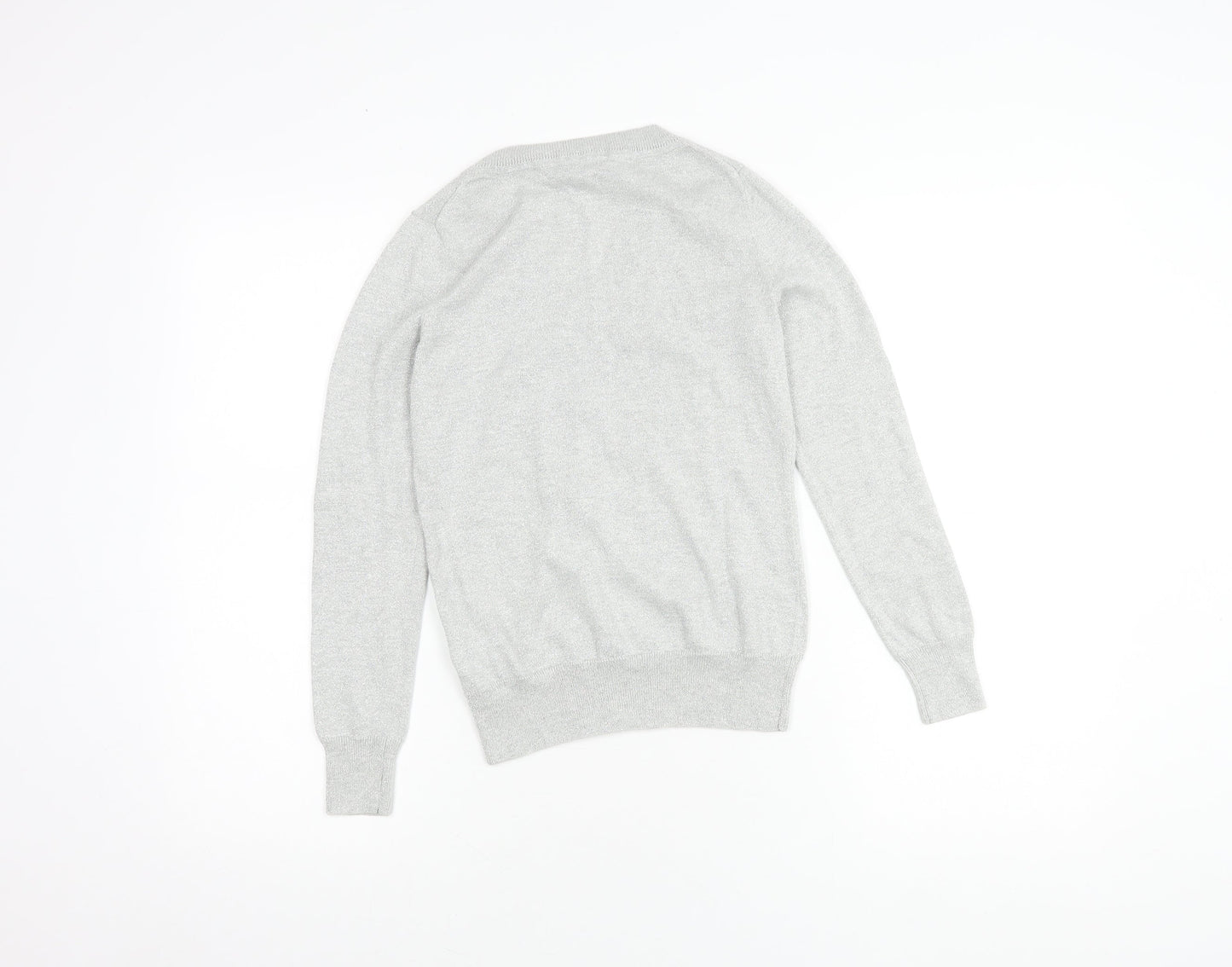 Banana Republic Women's Grey XS V-Neck Pullover Jumper