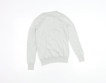 Banana Republic Women's Grey XS V-Neck Pullover Jumper