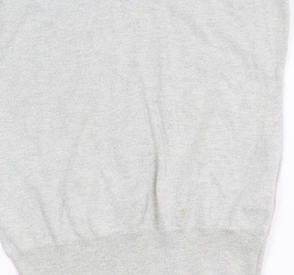 Banana Republic Women's Grey XS V-Neck Pullover Jumper