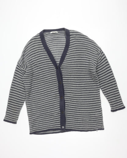 Womens UK Size XL Sandwich Blue Cardigan Jumper