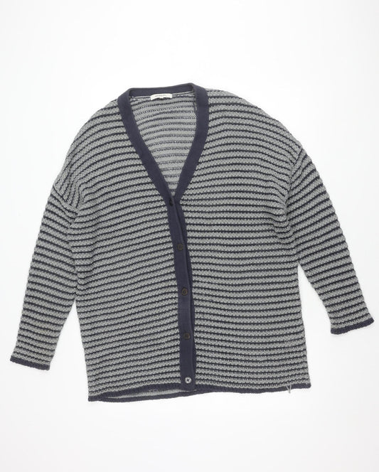 Womens UK Size XL Sandwich Blue Cardigan Jumper