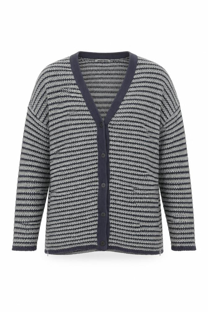 Womens UK Size XL Sandwich Blue Cardigan Jumper