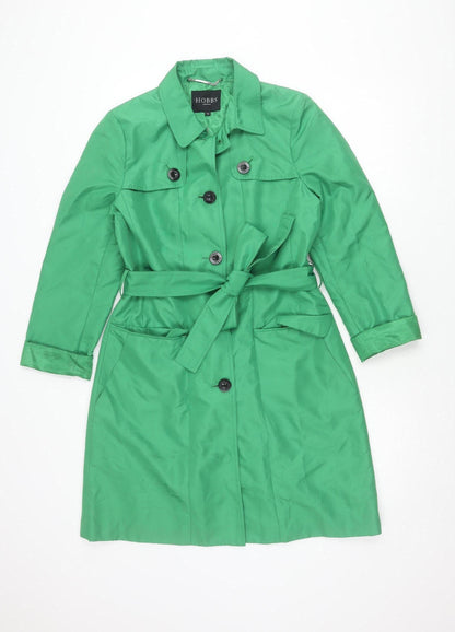 Hobbs Women's Green Trench Coat Size 12