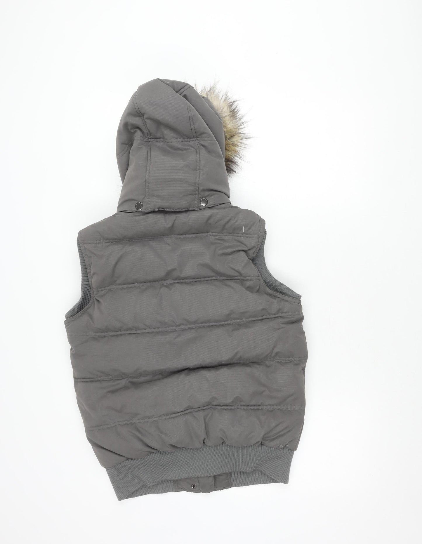 Fat Face Women's Grey Puffer Waistcoat Size 10