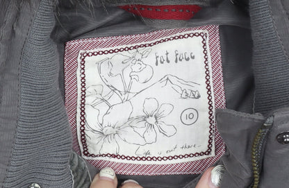 Fat Face Women's Grey Puffer Waistcoat Size 10