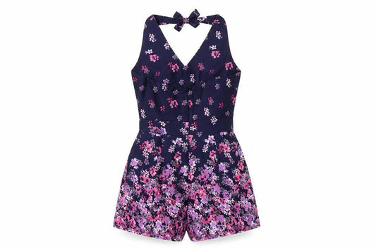 TFNC London Women’s Floral Halter Playsuit, M, Multicoloured