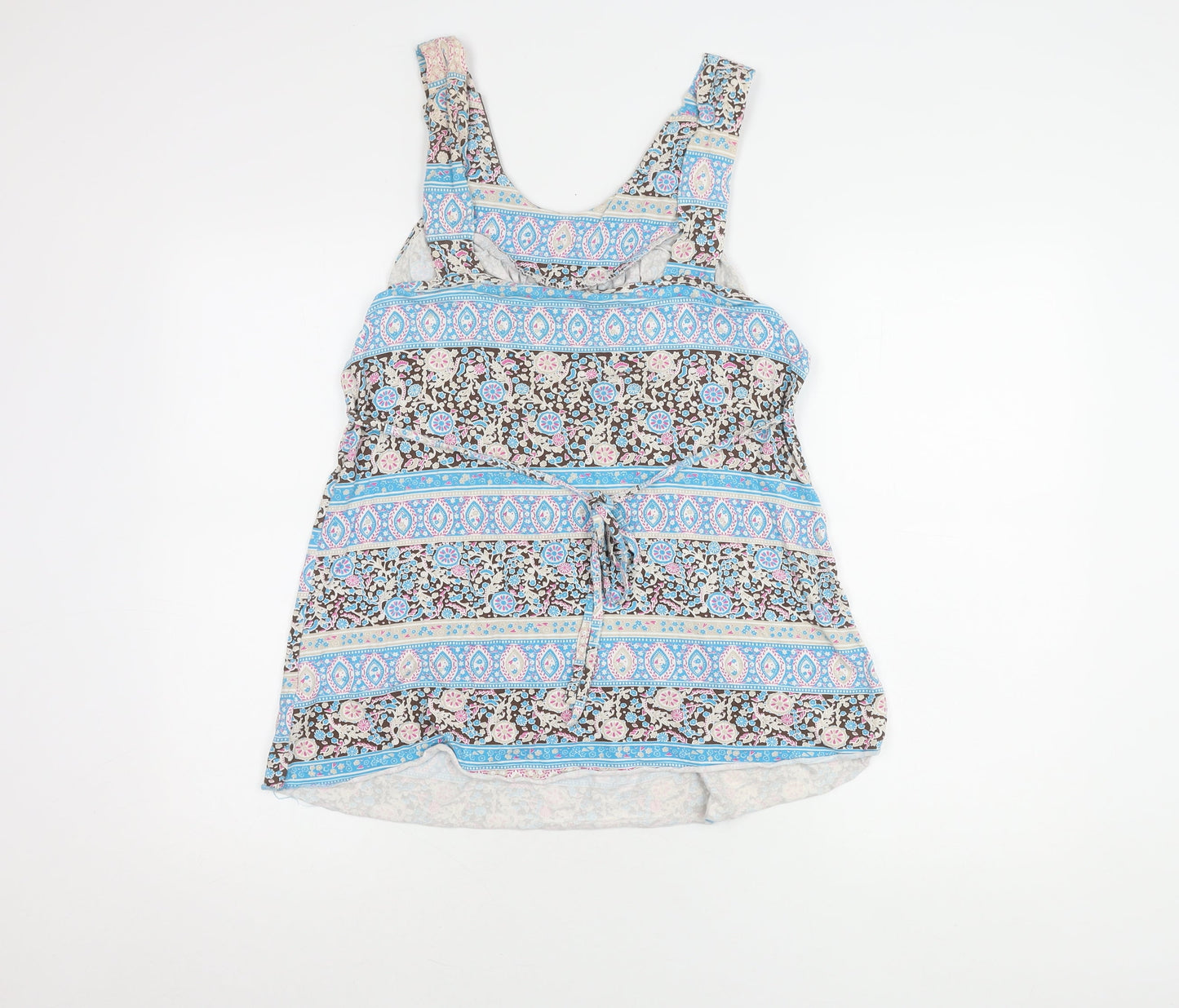 Redherring Maternity Blue Floral Tunic Tank Top Size 12