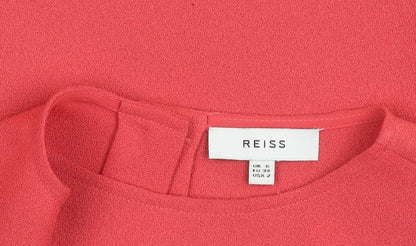 Womens UK Size 6 Reiss Red Basic Blouse