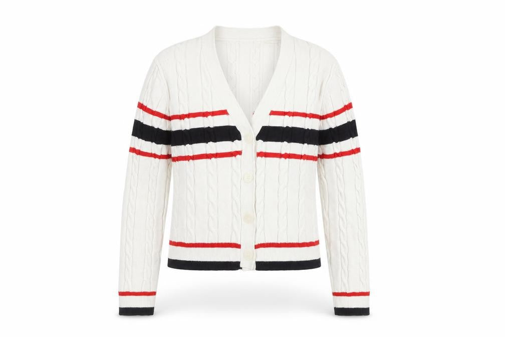 Womens UK Size 12 MNG White Cardigan Jumper