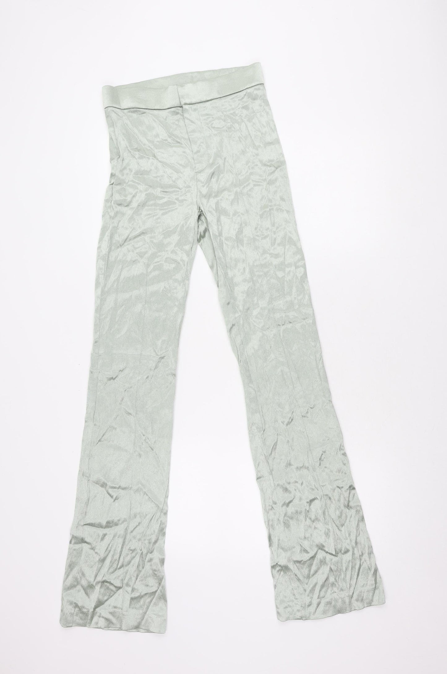 Womens UK Size S Zara Regular Fit  Green Trousers