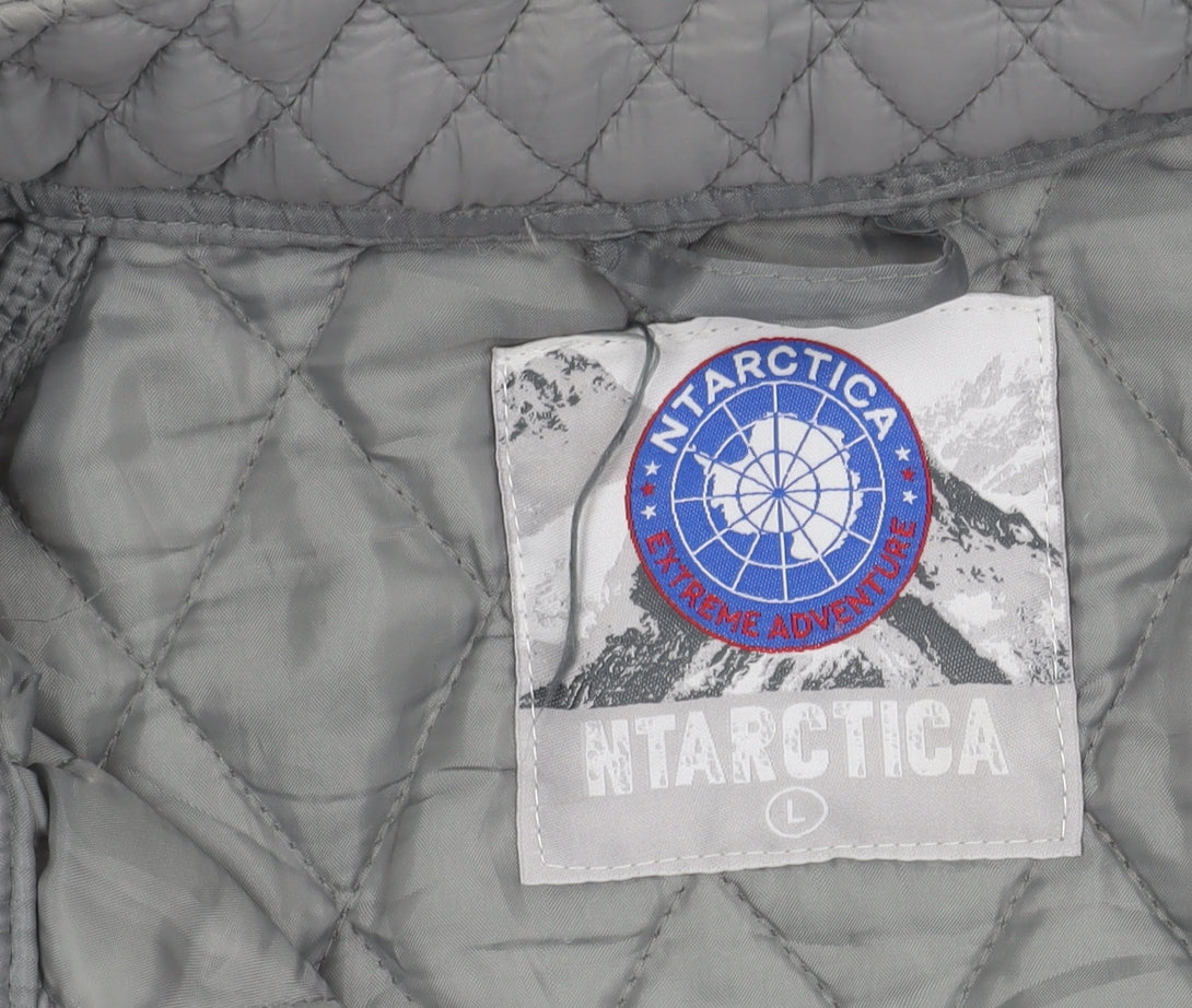 NTARCTICA Women's Grey Quilted Jacket L Winter