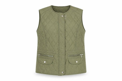 Womens UK Size 14 Marks and Spencer Green Quilted Coat