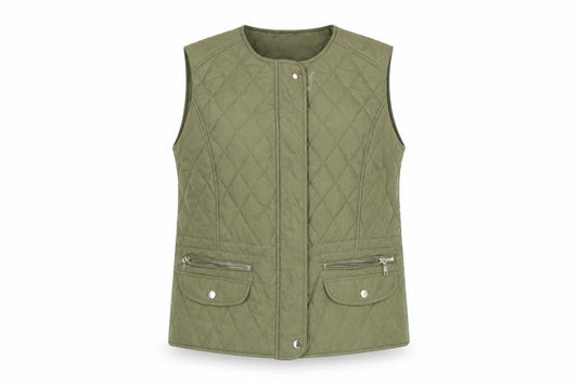 Womens UK Size 14 Marks and Spencer Green Quilted Coat