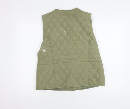 Womens UK Size 14 Marks and Spencer Green Quilted Coat