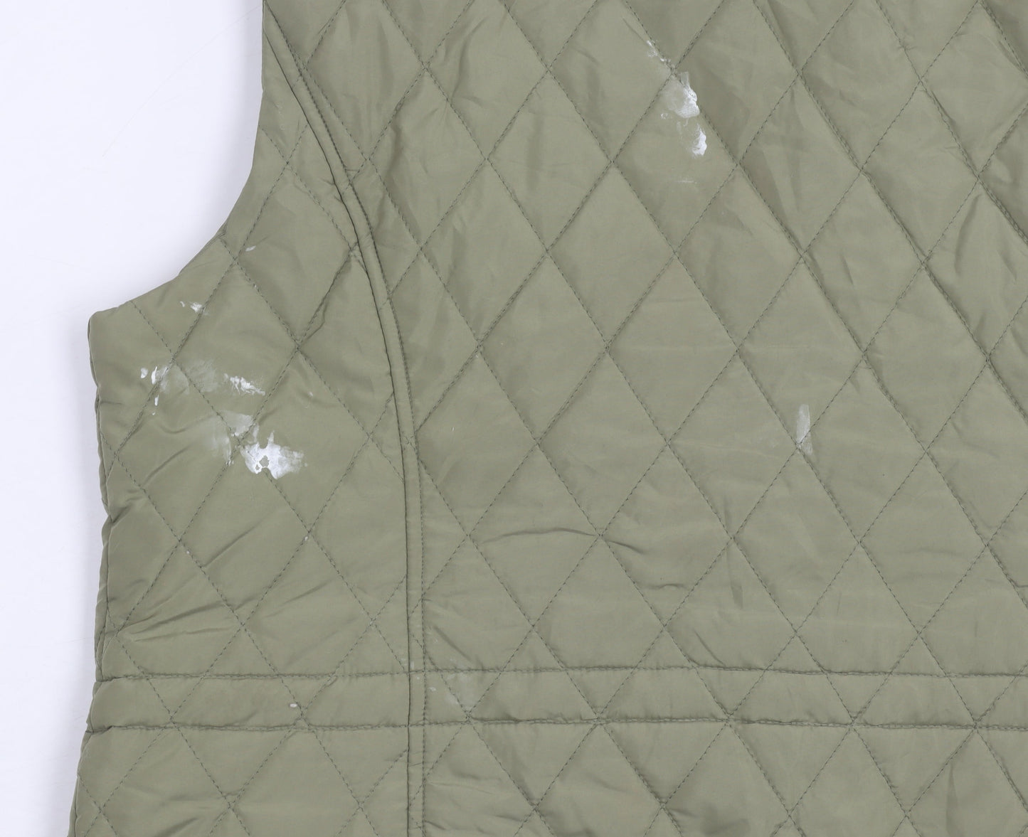 Womens UK Size 14 Marks and Spencer Green Quilted Coat