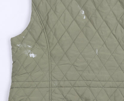 Womens UK Size 14 Marks and Spencer Green Quilted Coat