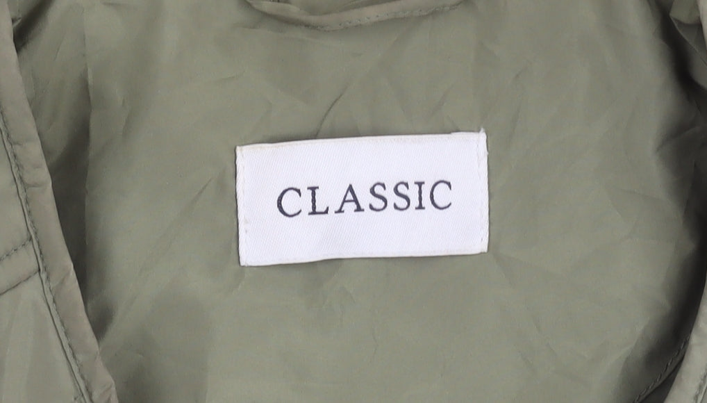 Womens UK Size 14 Marks and Spencer Green Quilted Coat