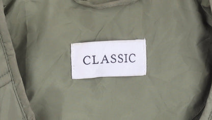 Womens UK Size 14 Marks and Spencer Green Quilted Coat