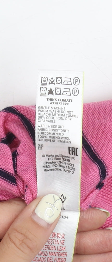 Womens UK Size 6 Marks and Spencer Pink Pullover Jumper