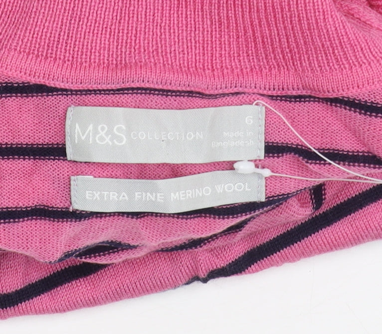 Womens UK Size 6 Marks and Spencer Pink Pullover Jumper