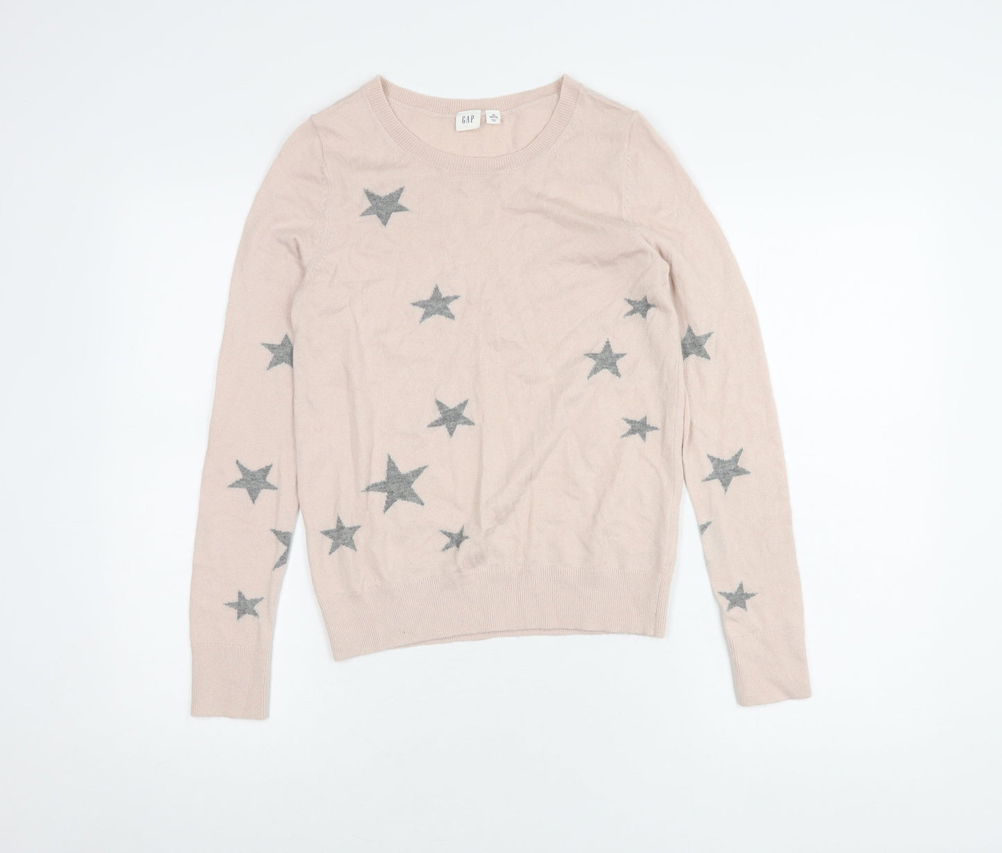 GAP Women's Pink Star Pattern Pullover Jumper XS