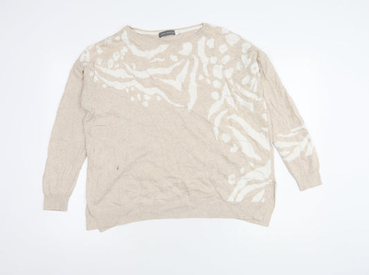 Womens UK Size M Mint Velvet Beige Pullover Jumper