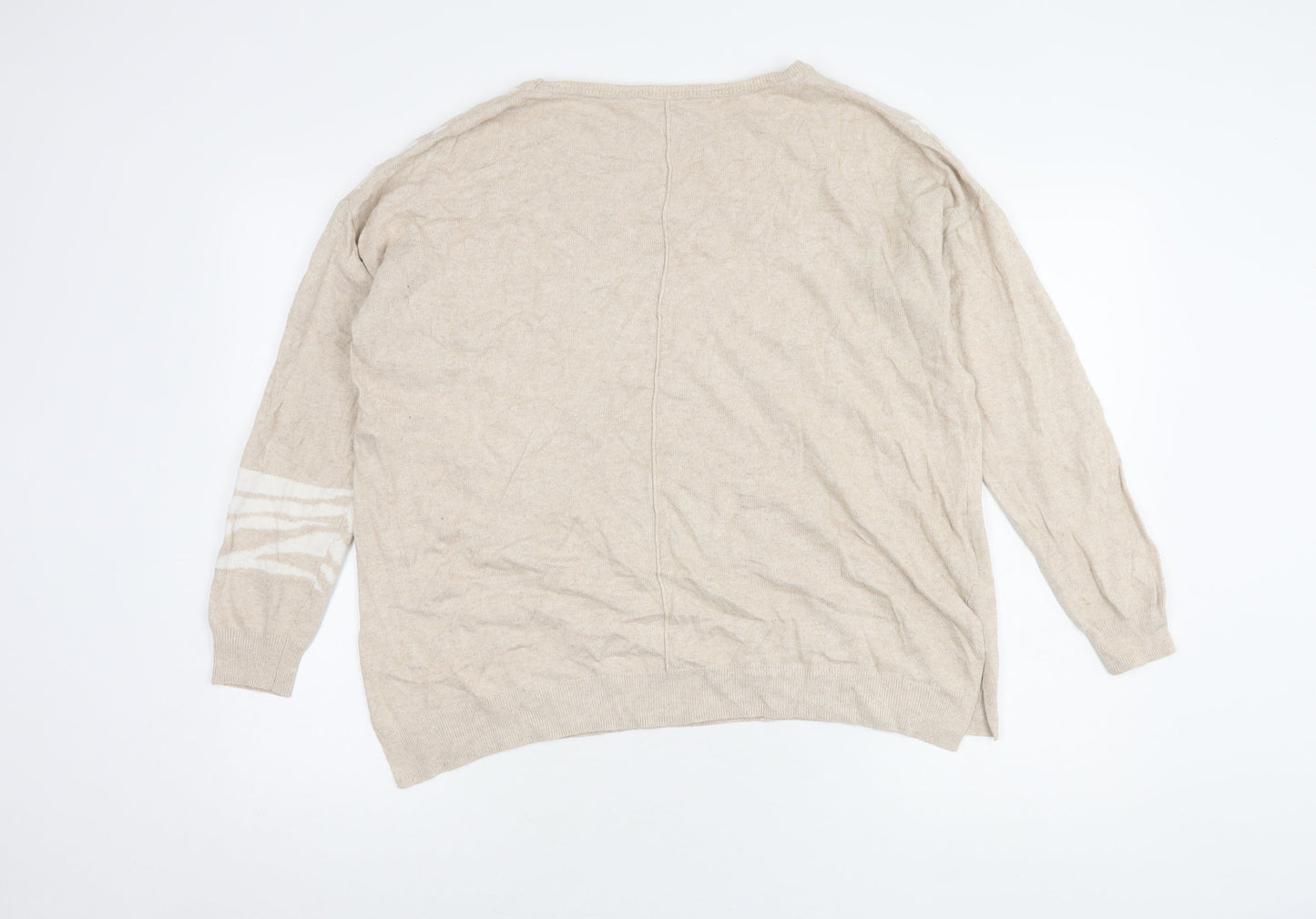 Womens UK Size M Mint Velvet Beige Pullover Jumper