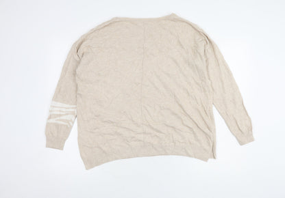 Womens UK Size M Mint Velvet Beige Pullover Jumper