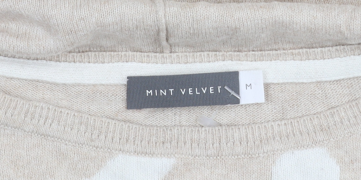 Womens UK Size M Mint Velvet Beige Pullover Jumper