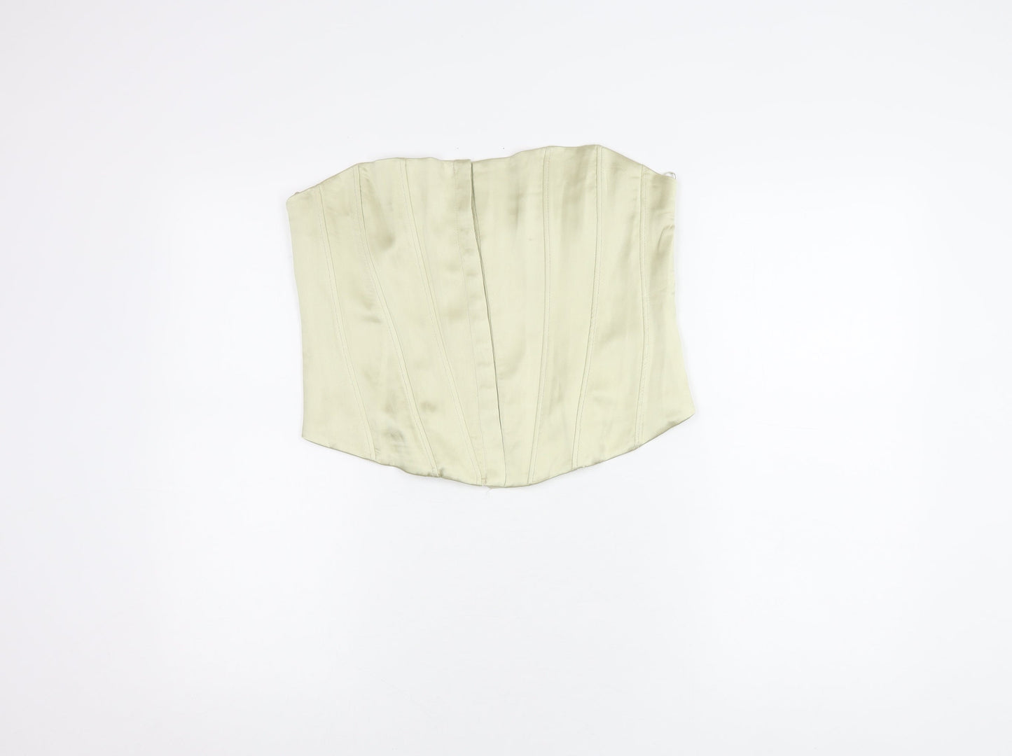Womens UK Size 12 Zara Beige Cropped Blouse
