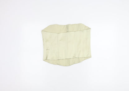 Womens UK Size 12 Zara Beige Cropped Blouse