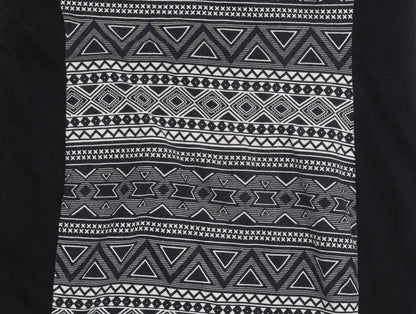 H&M Women's Black Geometric Knit Dress Large