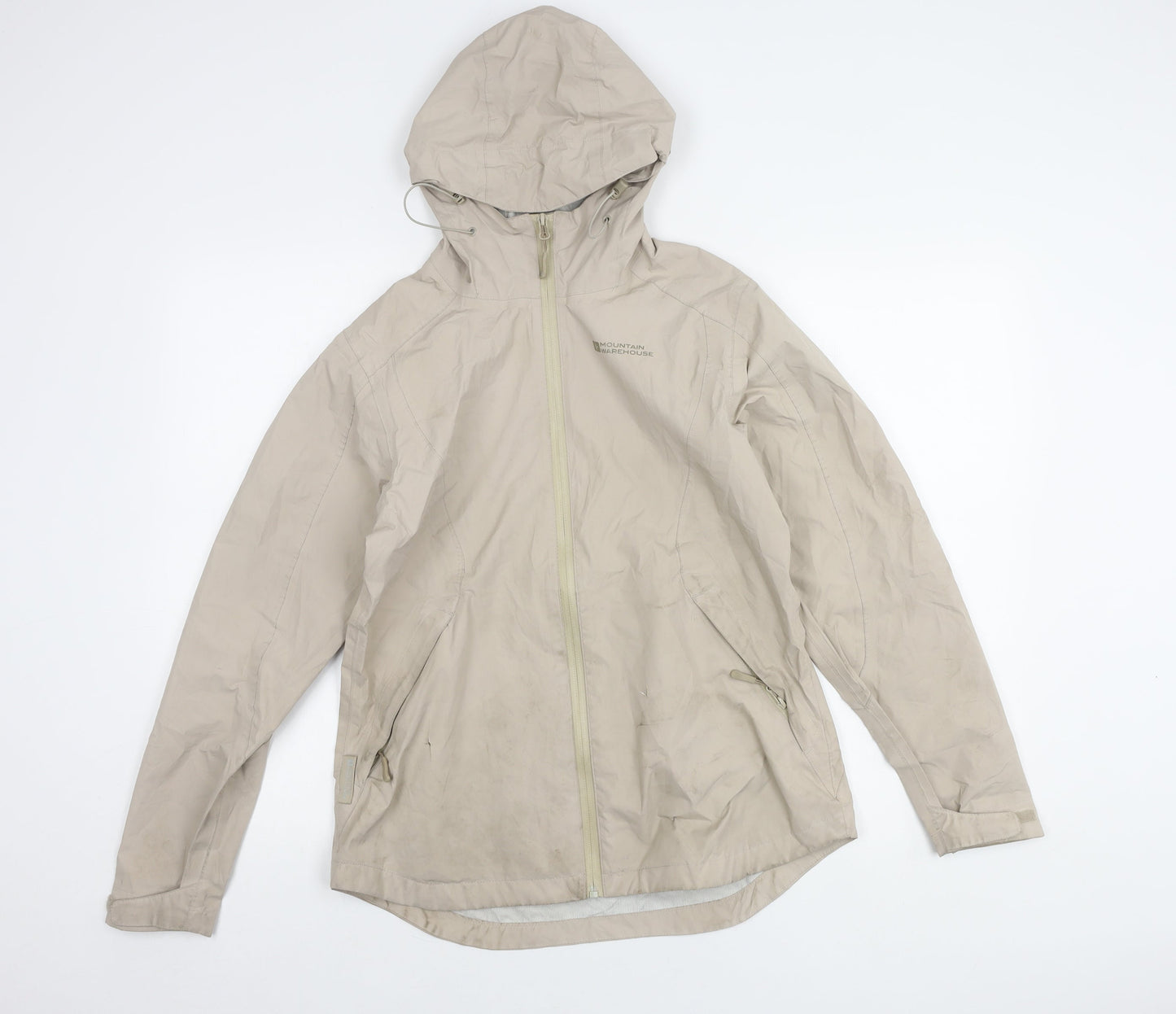 Mountain Warehouse Women's Beige Waterproof Rain Coat Size 10