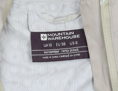 Mountain Warehouse Women's Beige Waterproof Rain Coat Size 10