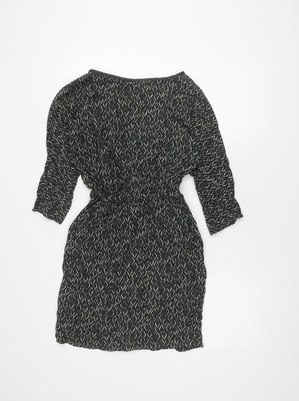 Zara Basic Women's Black Geometric Dress XS