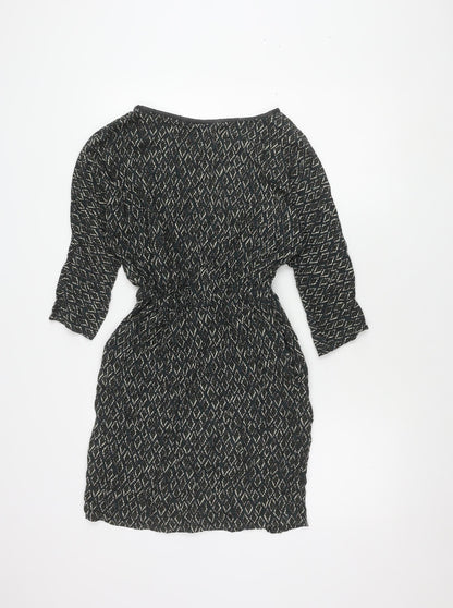 Zara Basic Women's Black Geometric Dress XS