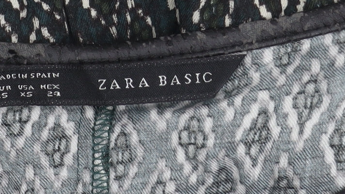 Zara Basic Women's Black Geometric Dress XS