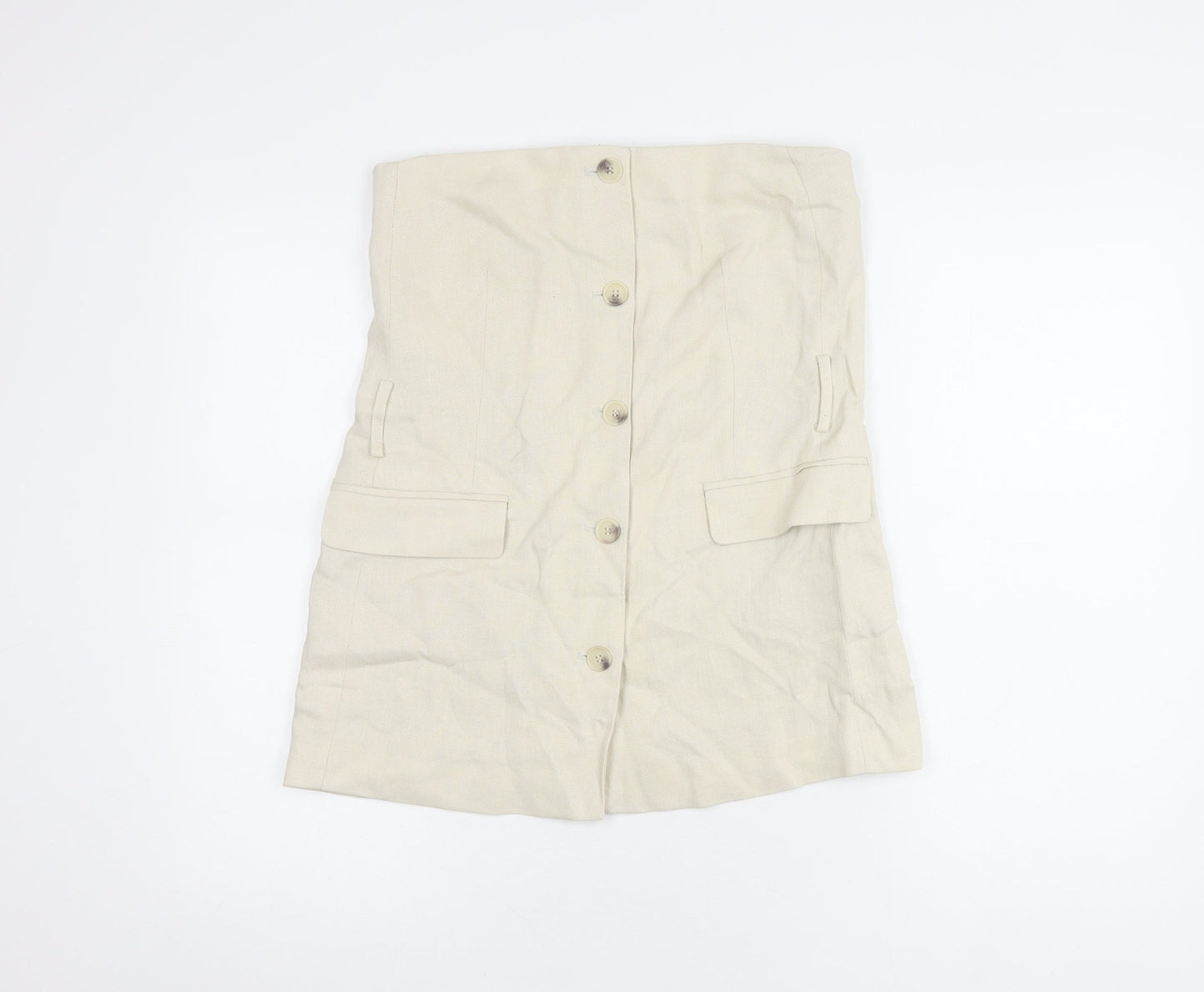 Womens UK Size 6 Zara Beige  Blouse